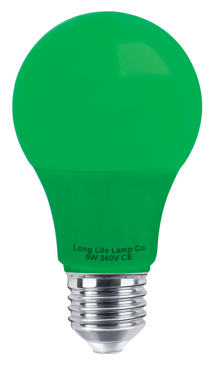  5w LED Green A60 GLS Light Bulb E27