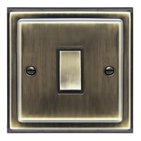 Antique Brass Single Light Switch 10amp 2 Way BE302KME