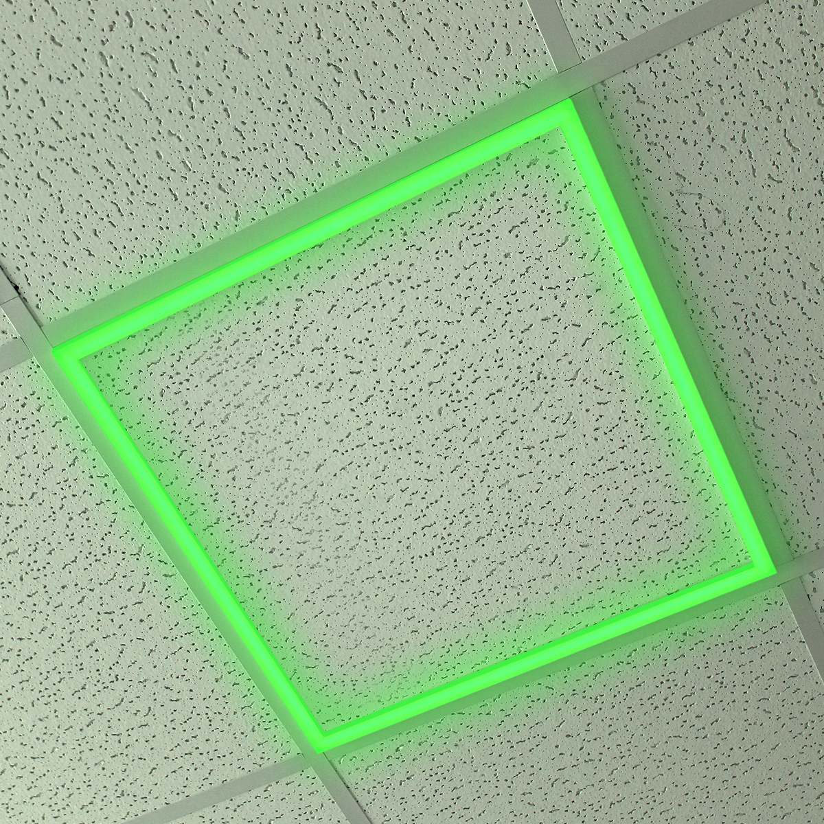 40w LED Recessed Ceiling Panel Frame Border Edge Light Green 600 X 600 PFL40G
