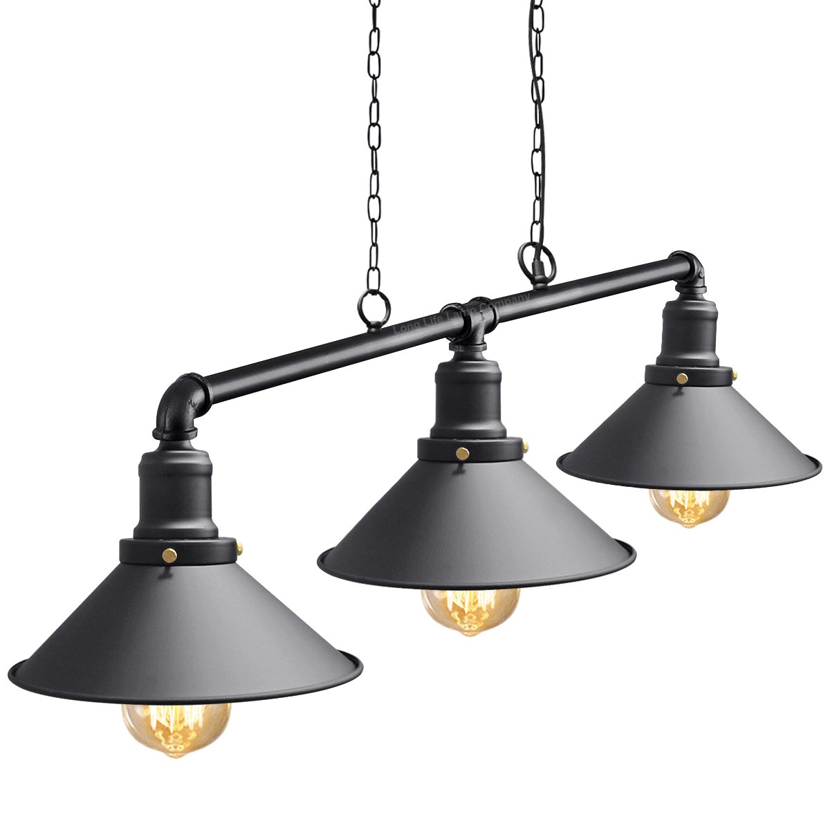 3 Head Vintage Industrial  E27 Ceiling Hanging Light  Shade Metal Pendant Lamp main image 1