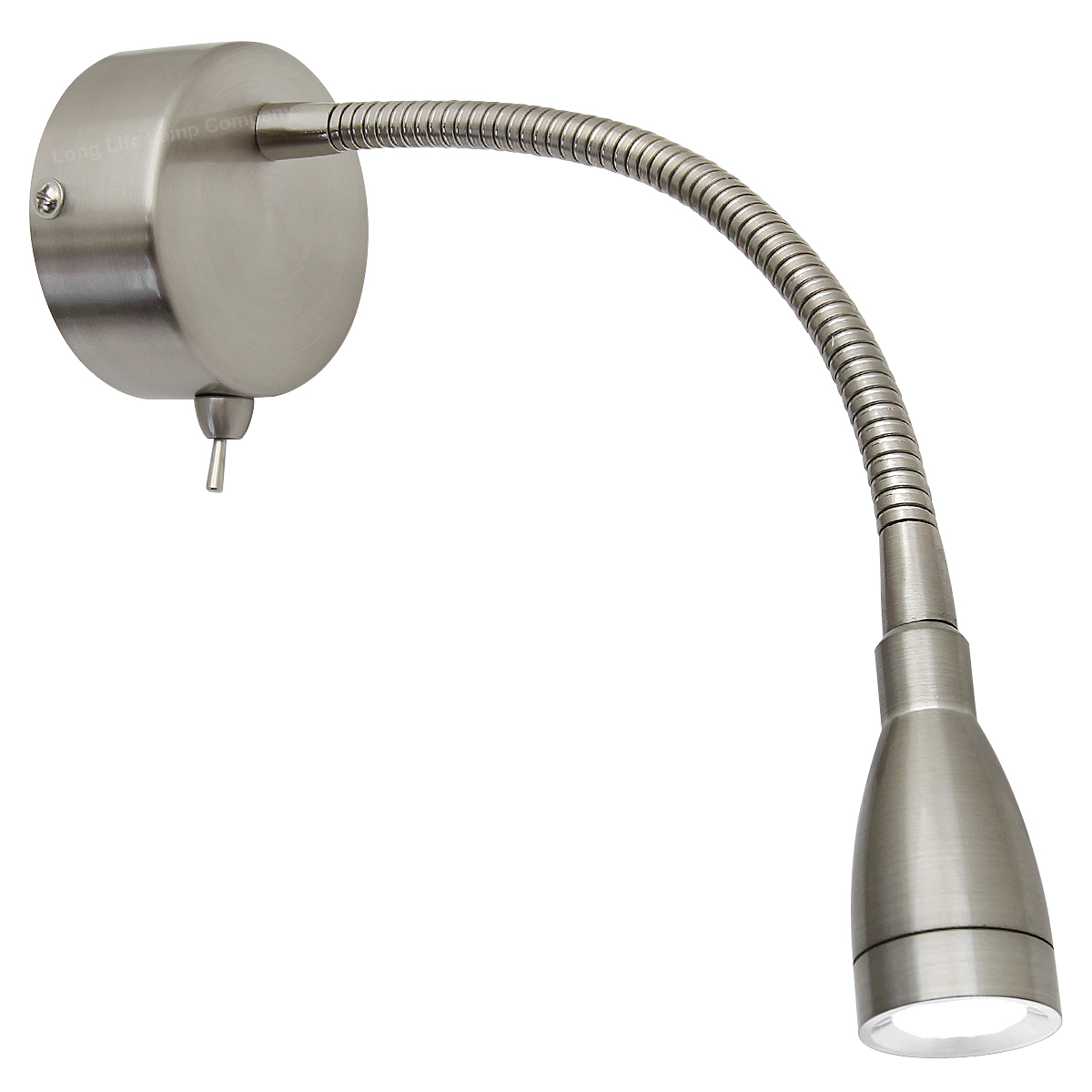 LED Bedside Reading Wall Light Switched Flexible Arm Headboard Light ...